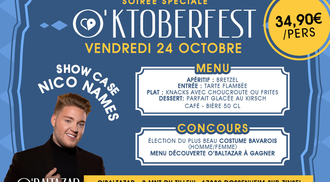 Soirée Spéciale O’ktoberfest – 24/10/2025