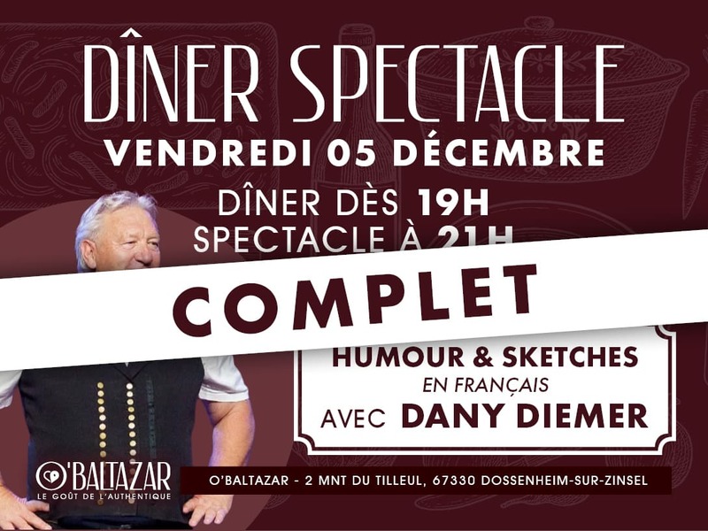 Dany Diemer chez O’Baltazar le 5 décembre