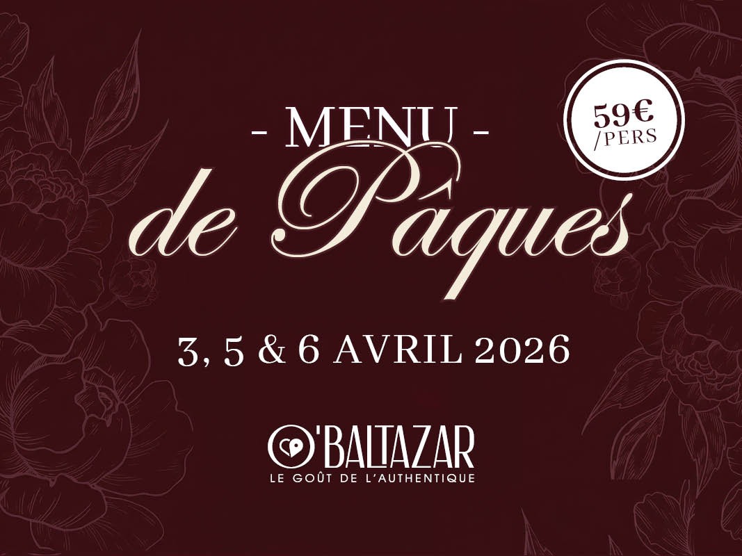 Menu de Pâques – Vendredi 3, dimanche 5 et lundi 6 avril